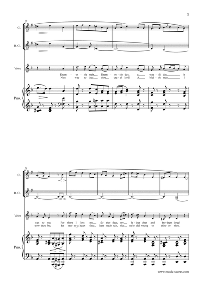 The Lovely Lass of Inverness, Op. 108 - Voice, Clarinet, Bass Clarinet and Piano image number null