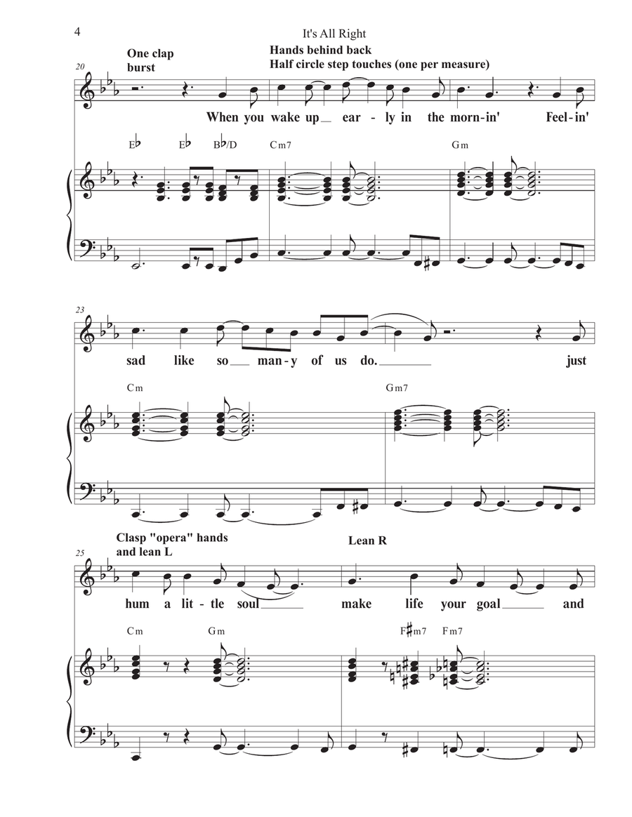It's All Right Unison Choir scores gallery preview page 4