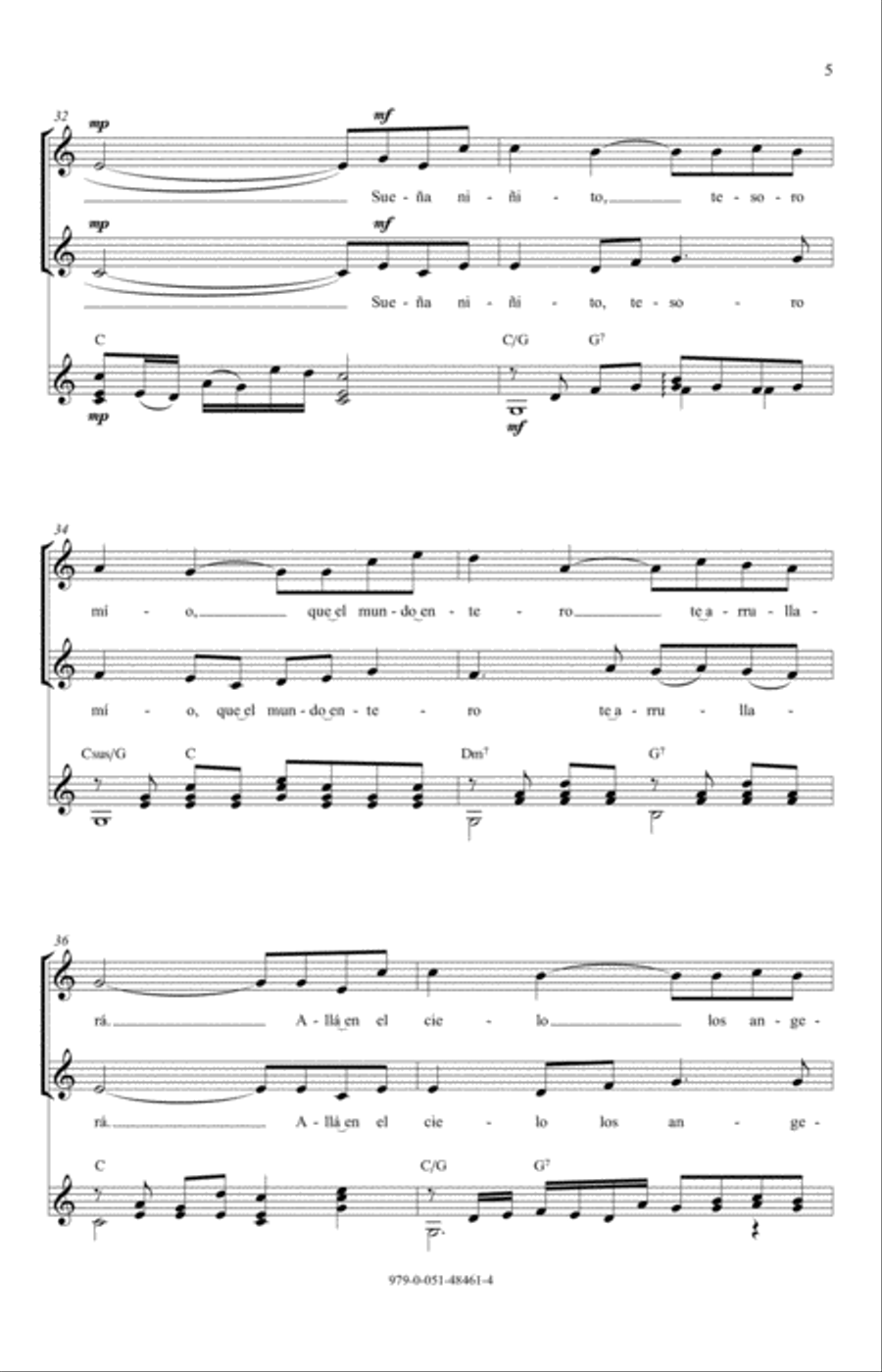 Duerme, No Llores (Sleep, Don't Cry) 2-Part scores gallery preview page 5