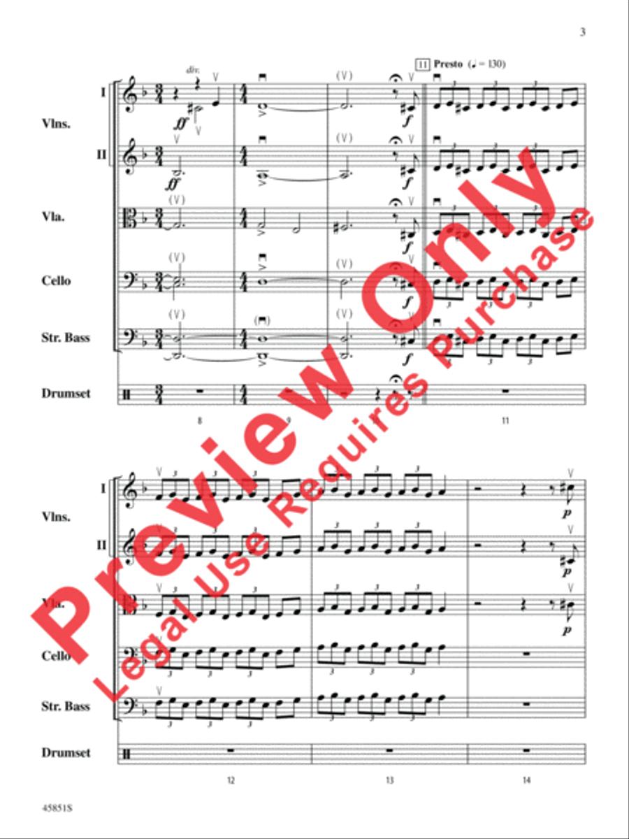 A Halloween Thriller String Orchestra scores gallery preview page 3