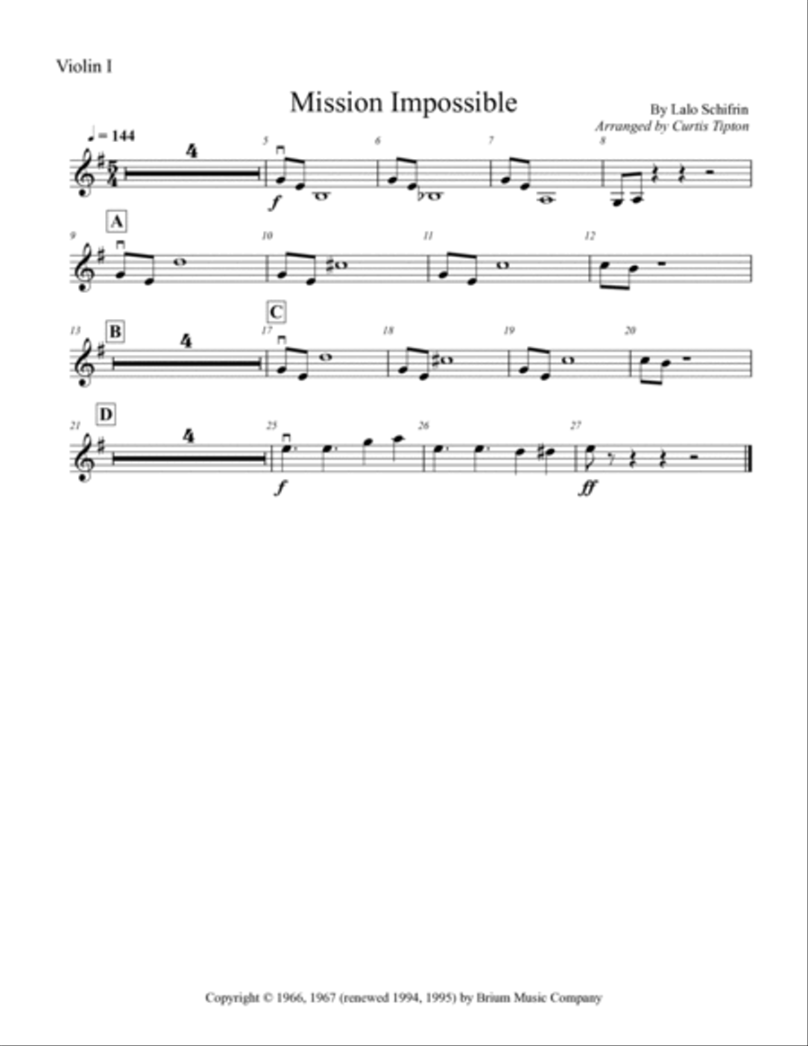 Mission: Impossible Theme String Orchestra scores gallery preview page 5