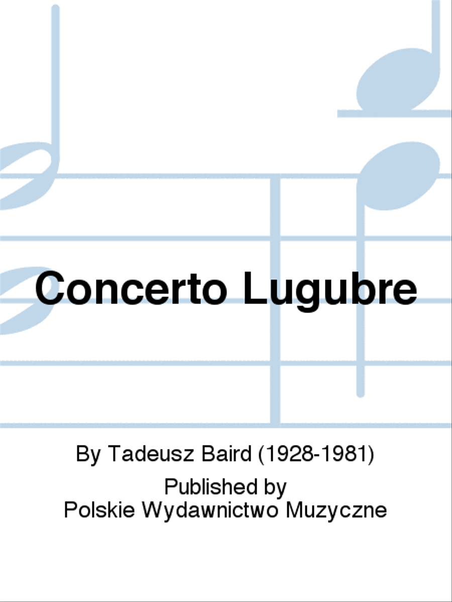 Concerto Lugubre Concerto Lugubre Piano Accompaniment scores gallery preview page 1