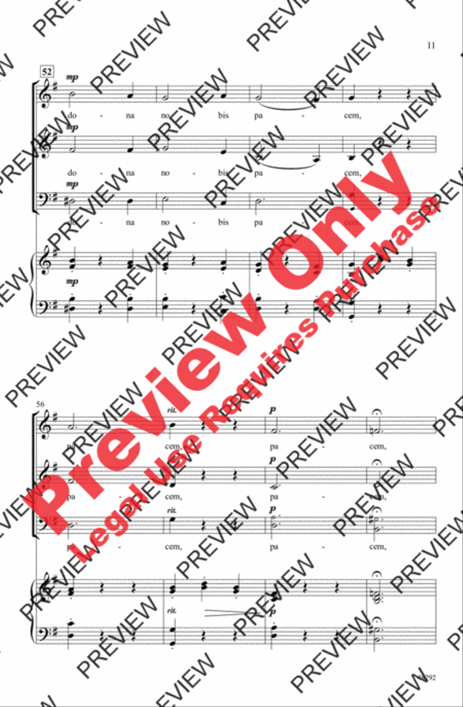 Dona Nobis Pacem 3-Part scores gallery preview page 11