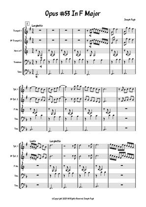 Opus #53 In F Major (for Brass Quintet)