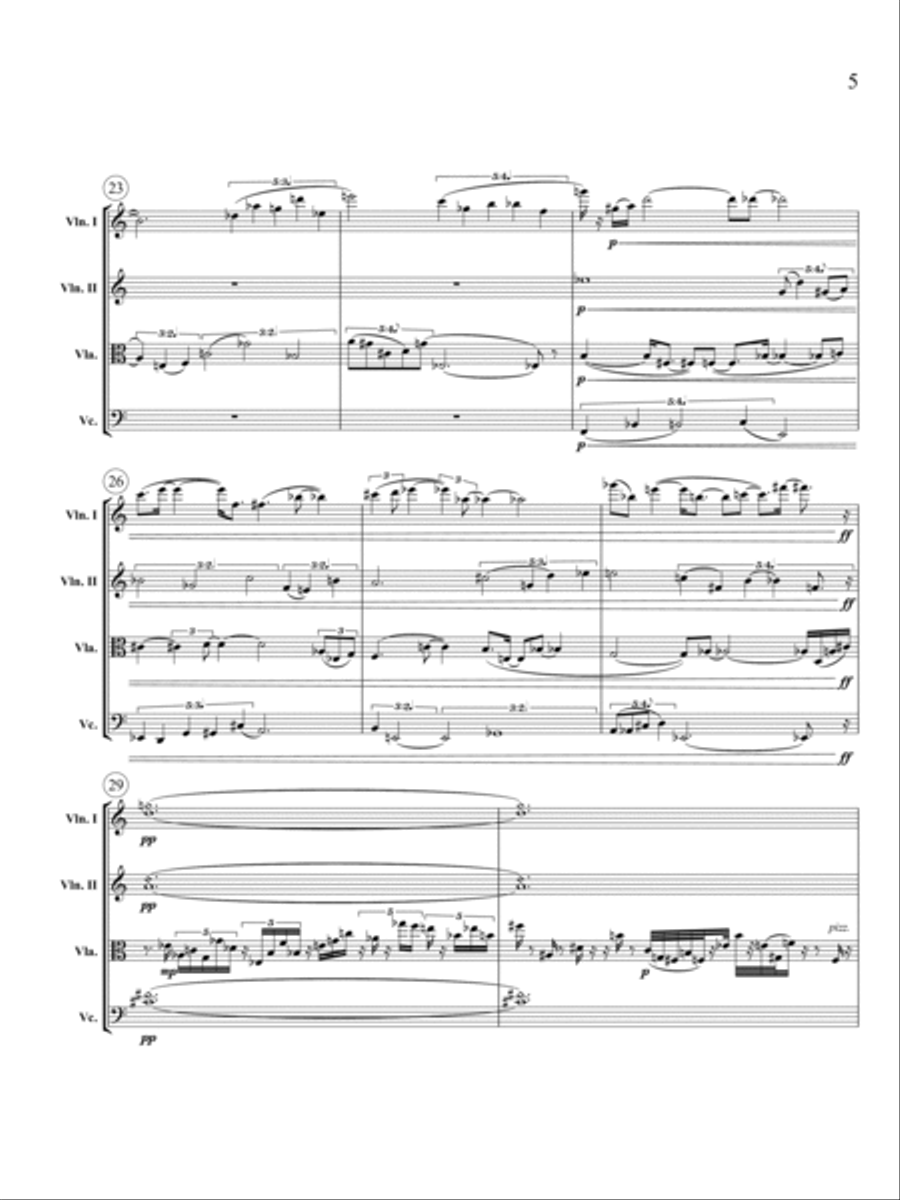 [Melby] String Quartet No. 6 String Quartet scores gallery preview page 5