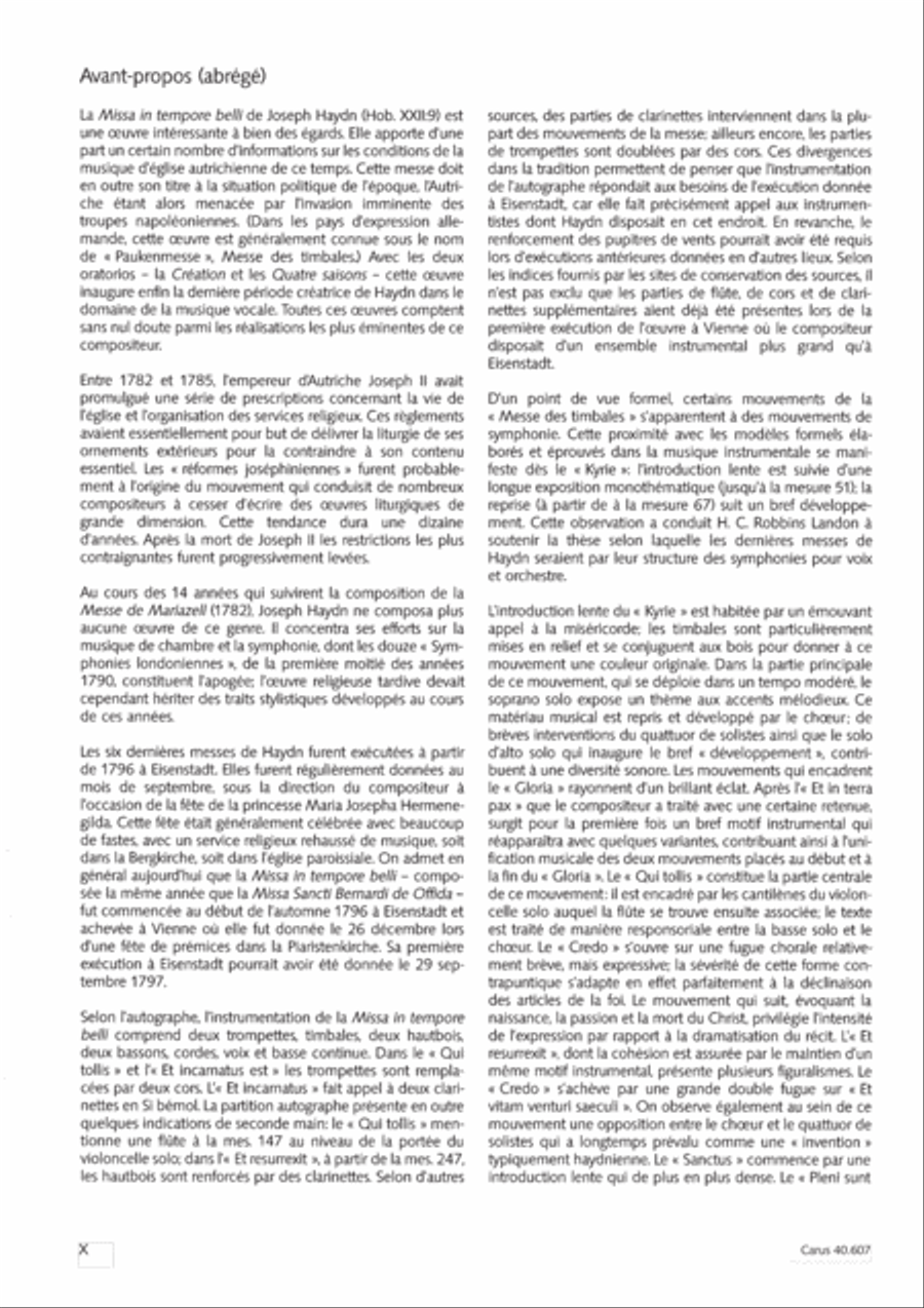 Mass in time of war (Missa in tempore belli) 4-Part scores gallery preview page 10