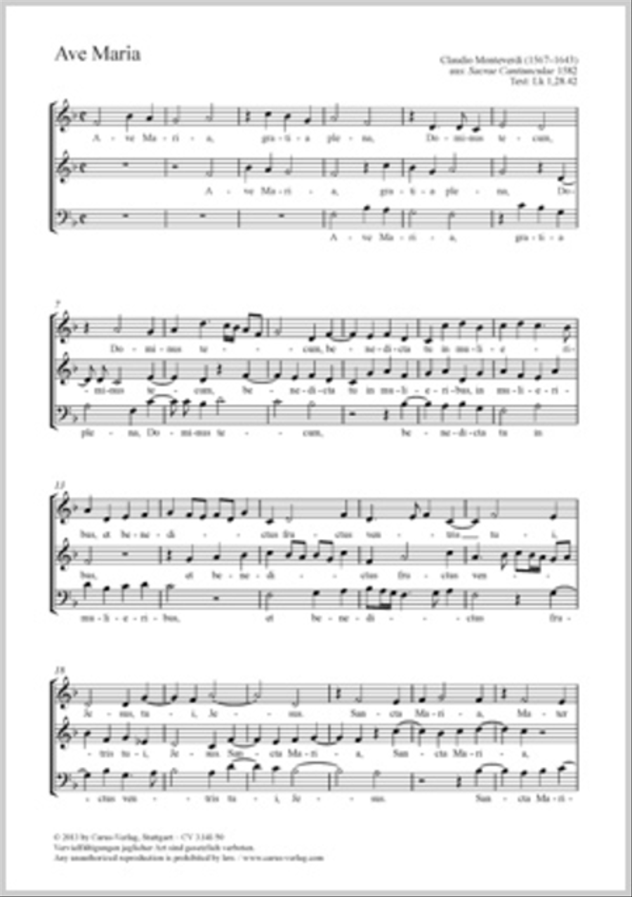 Ave Maria 3-Part scores gallery preview page 1