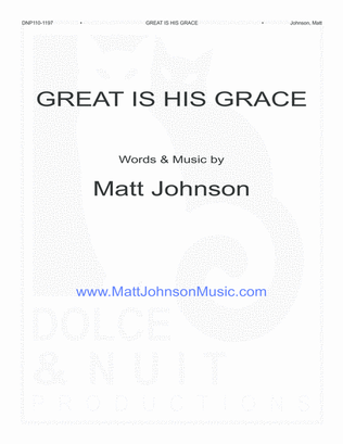Great Is His Grace-chorus for Contemporary Worship