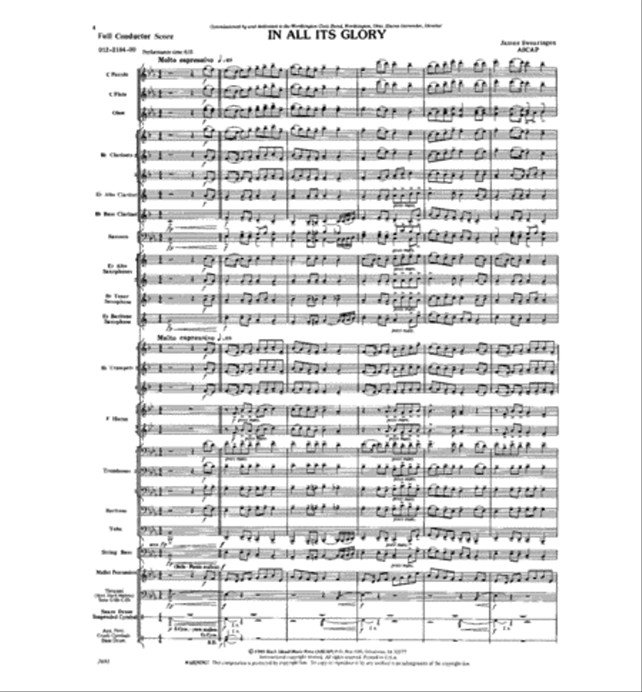 In All Its Glory Concert Band scores gallery preview page 2