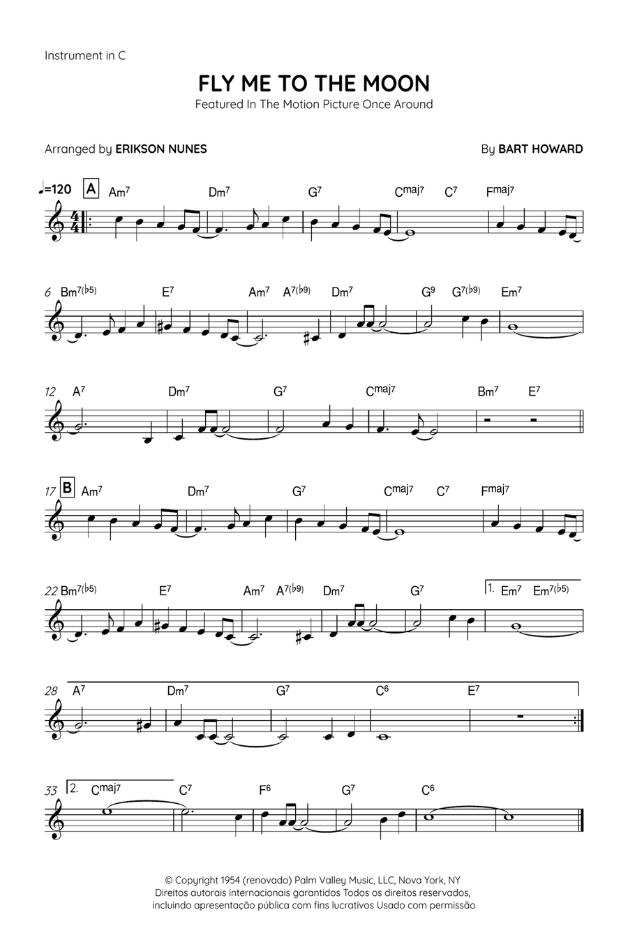 Fly Me To The Moon (In Other Words) Piano scores gallery preview page 1