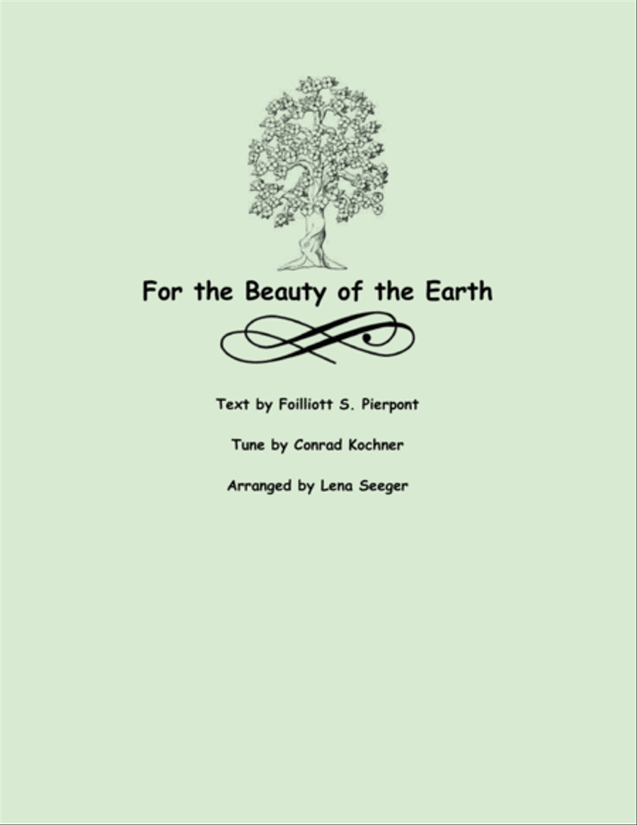 For the Beauty of the Earth (three violins and cello) String Quartet scores gallery preview page 1