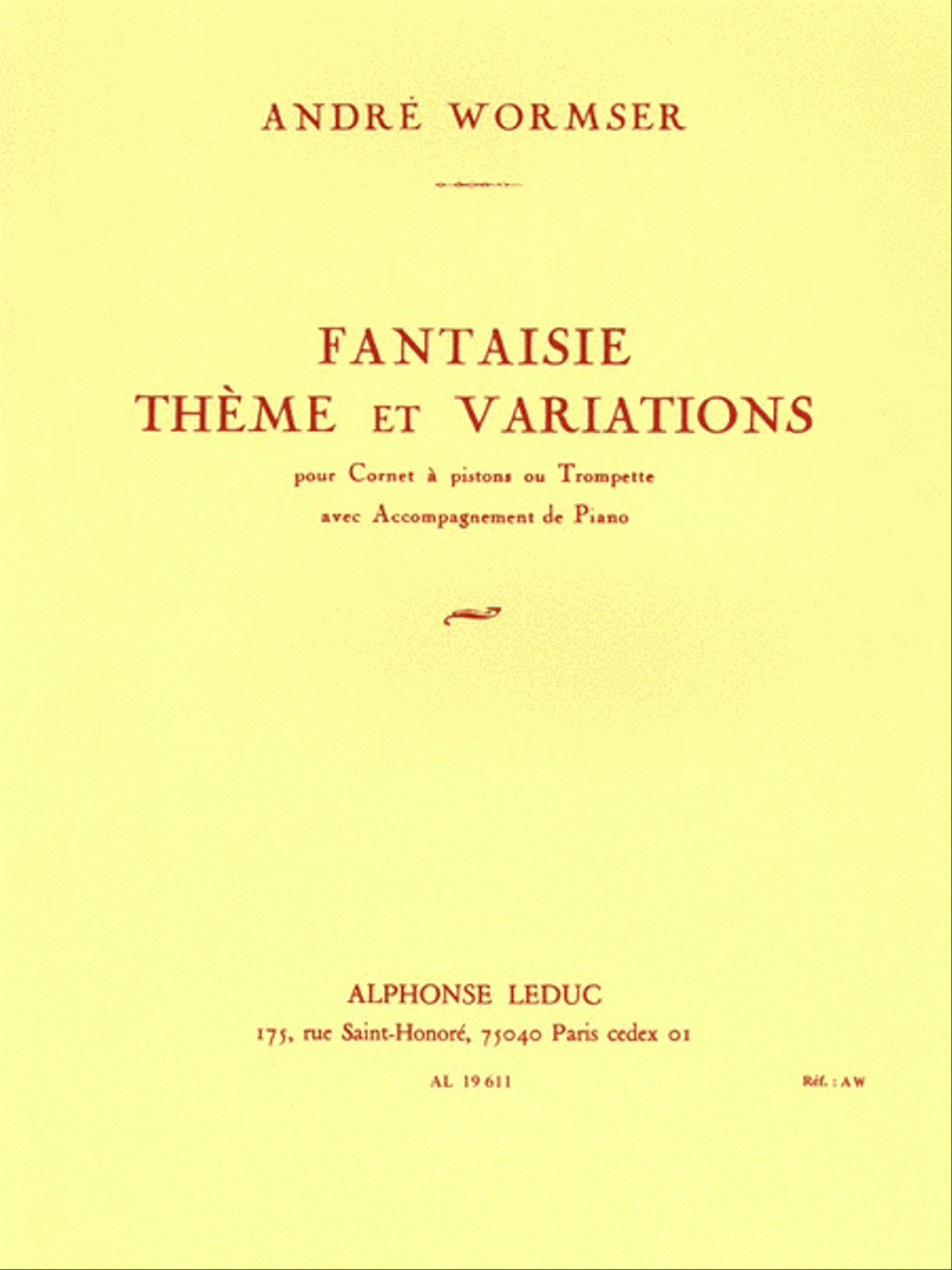 Fantaisie, Theme et Variations Trumpet Solo scores gallery preview page 1