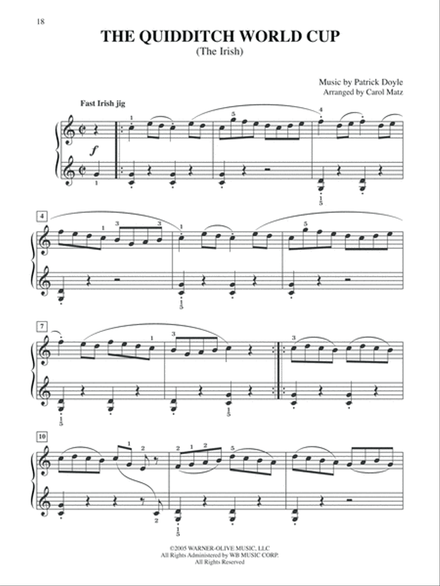 Selections from Harry Potter And The Goblet Of Fire - Big Note Easy Piano scores gallery preview page 2