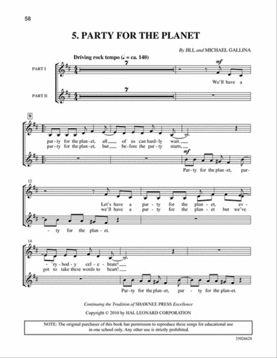 The Green Machine Team – A Mini-Musical to Recycle, Replenish, and Renew! 2-Part scores gallery preview page 6