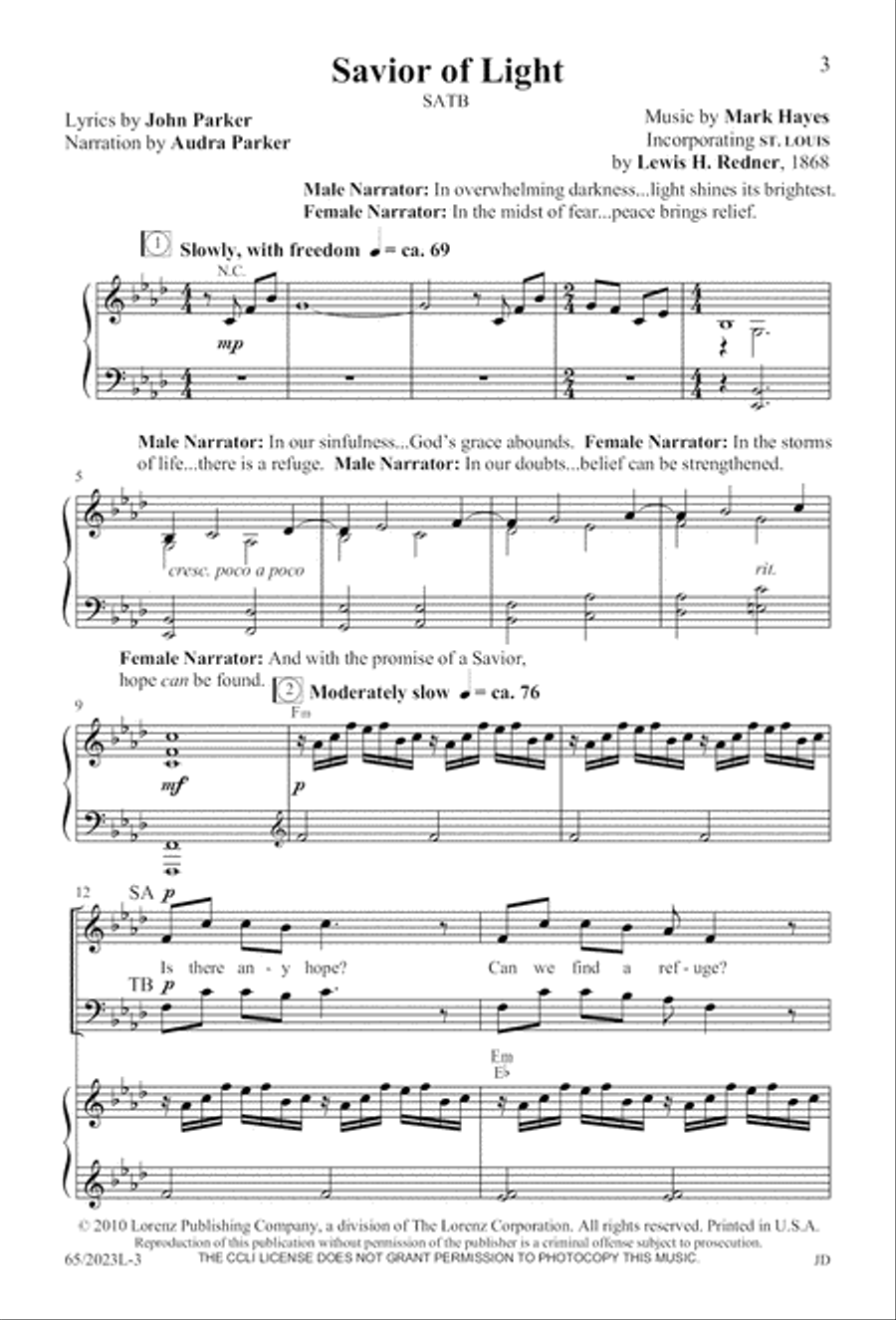 Child of Hope 4-Part scores gallery preview page 4