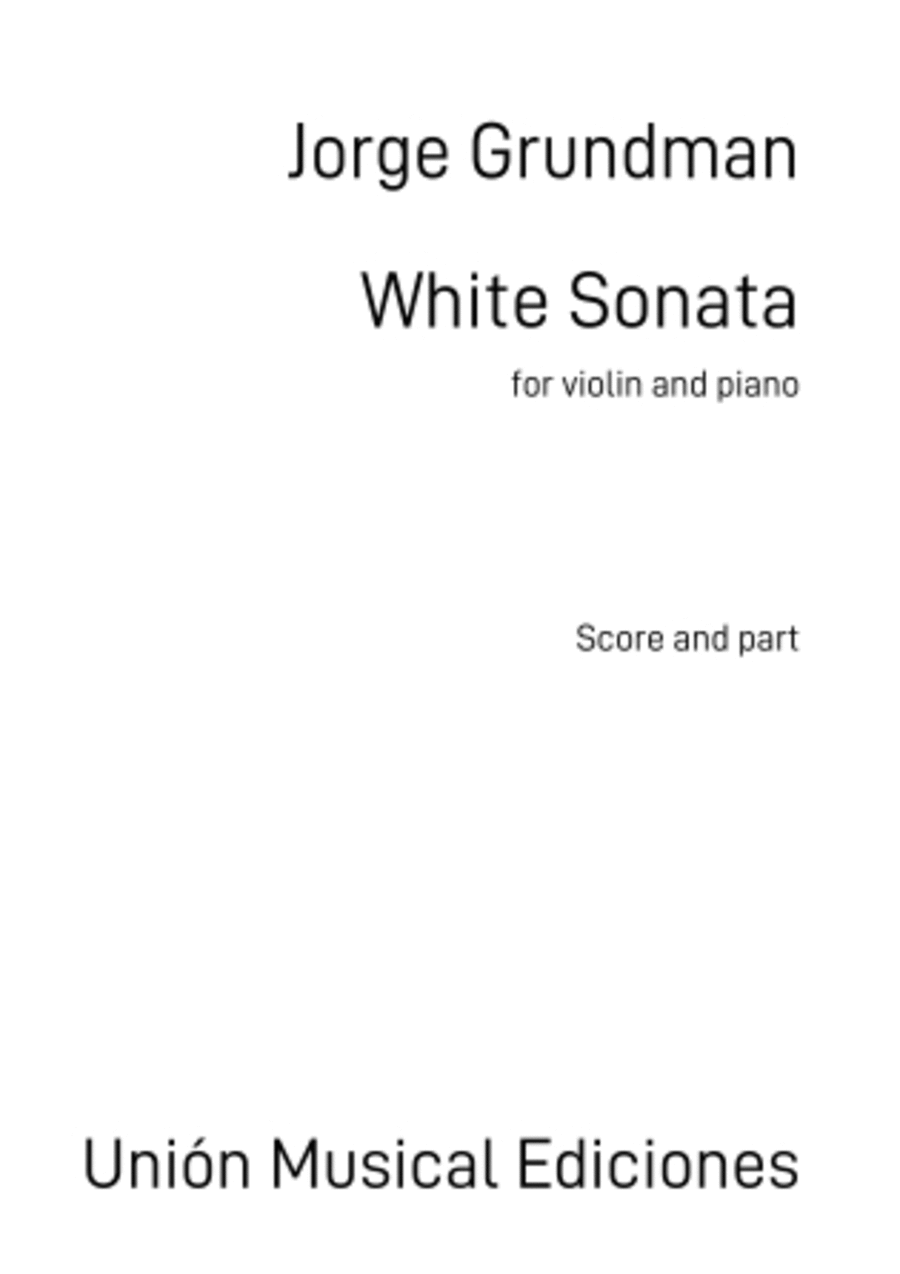 White Sonata Violin scores gallery preview page 1