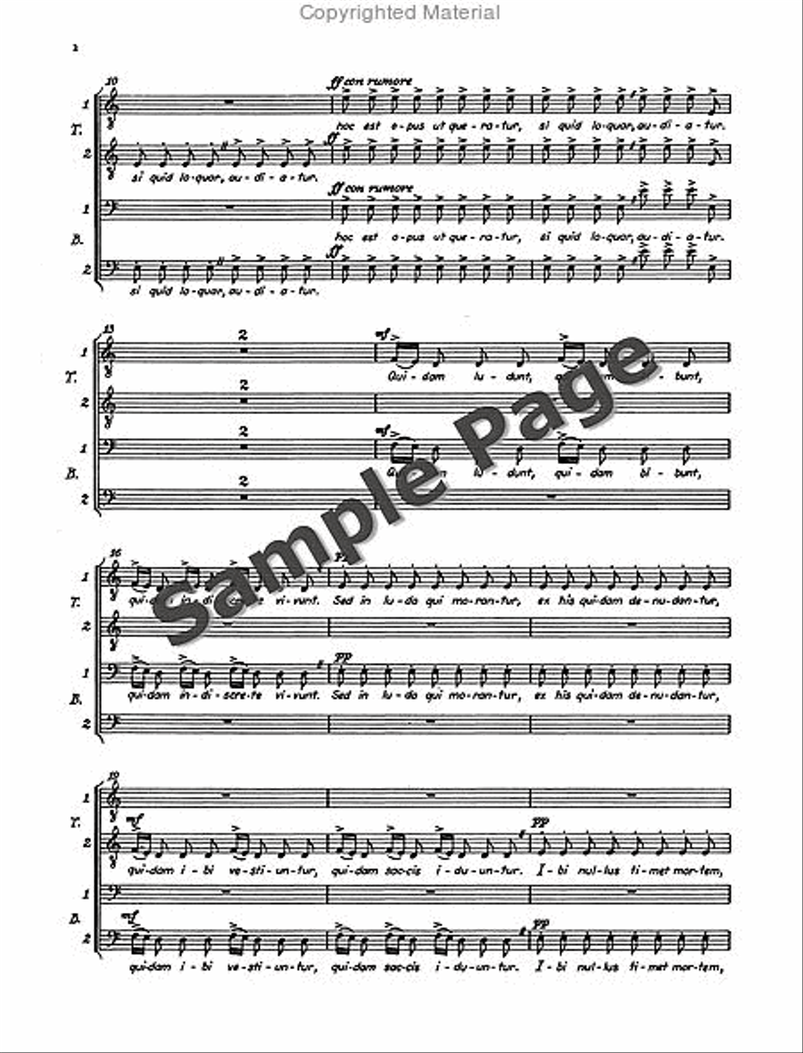 In taberna quando sumus from Carmina Burana TTB scores gallery preview page 3
