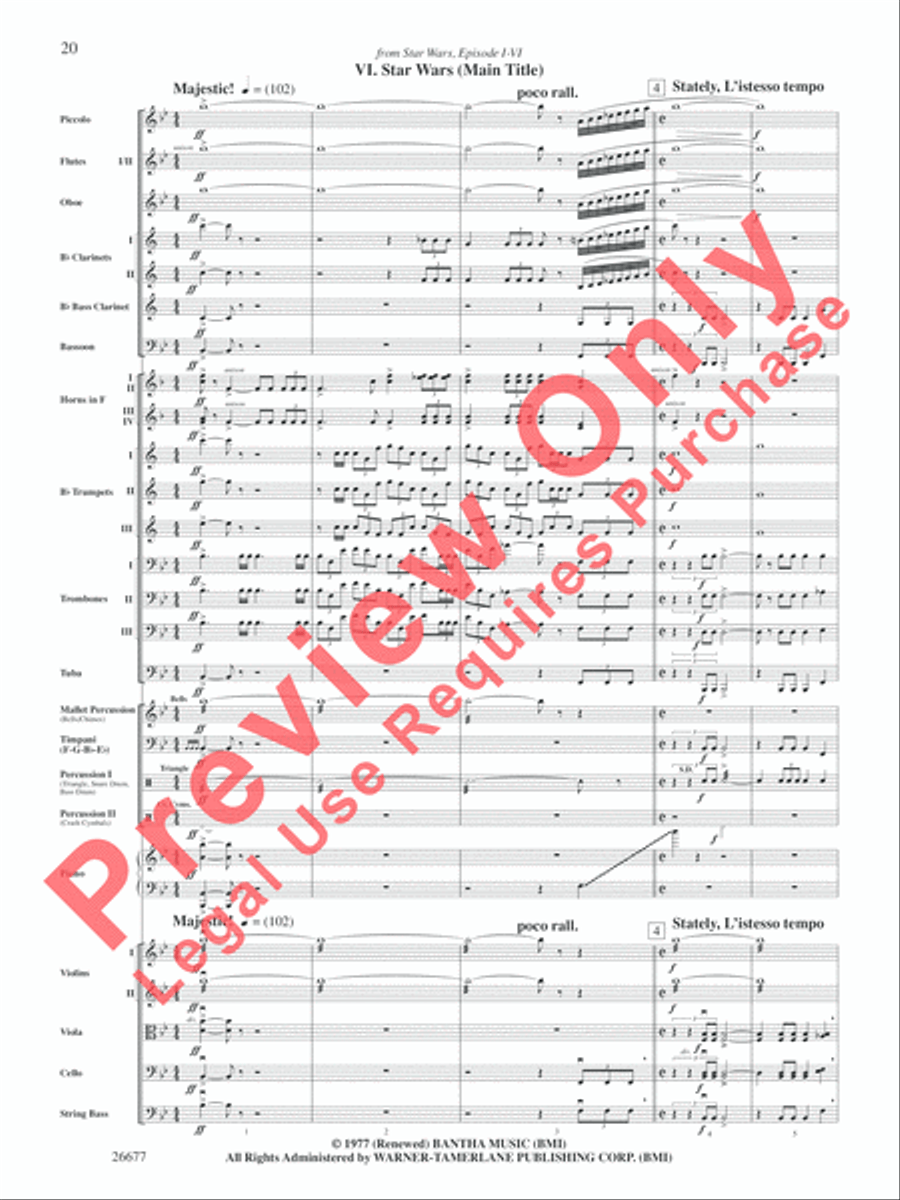 Star Wars Epic -- Part II, Suite from the Full Orchestra scores gallery preview page 21