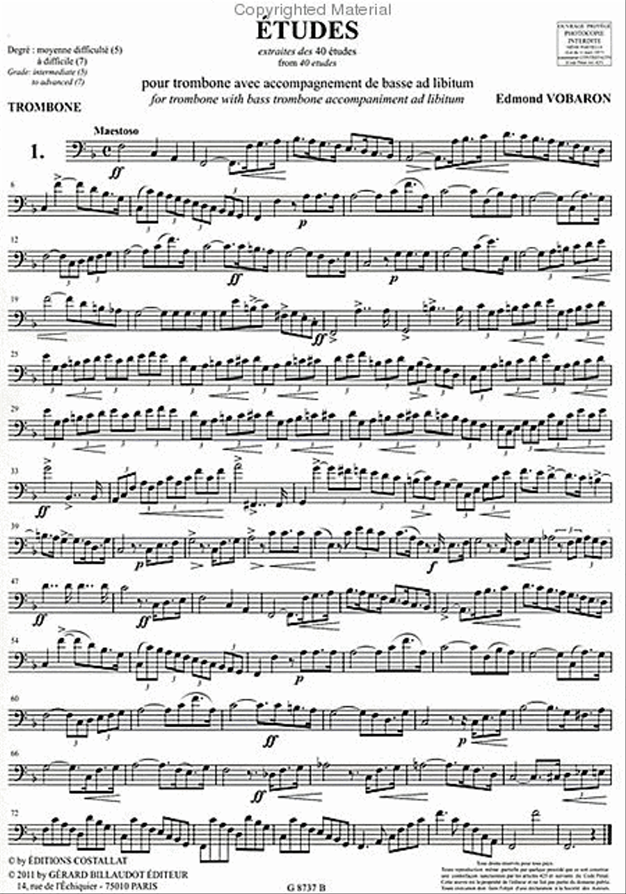 Etudes Etudes Trombone scores gallery preview page 2