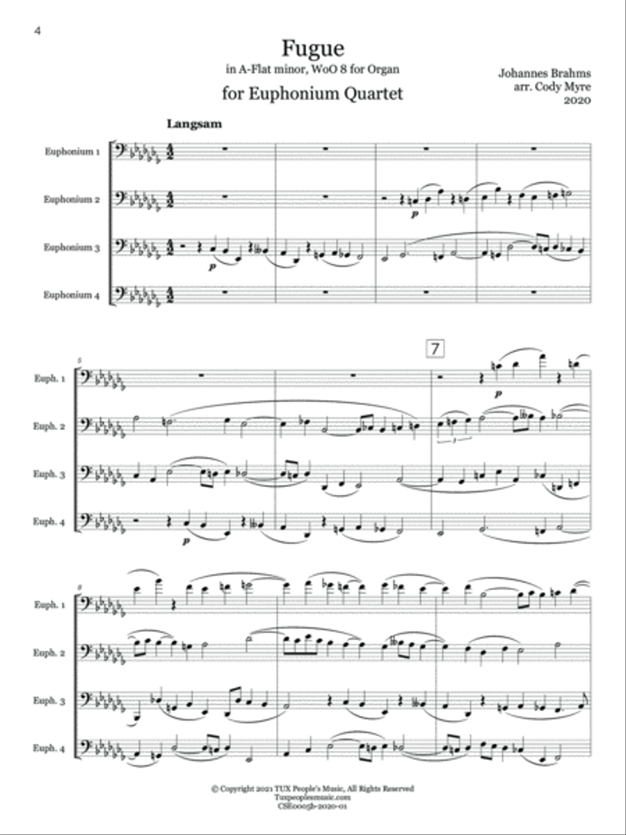 Romantic Quartets of Progressive Difficulty, Volume 1 Euphonium scores gallery preview page 6