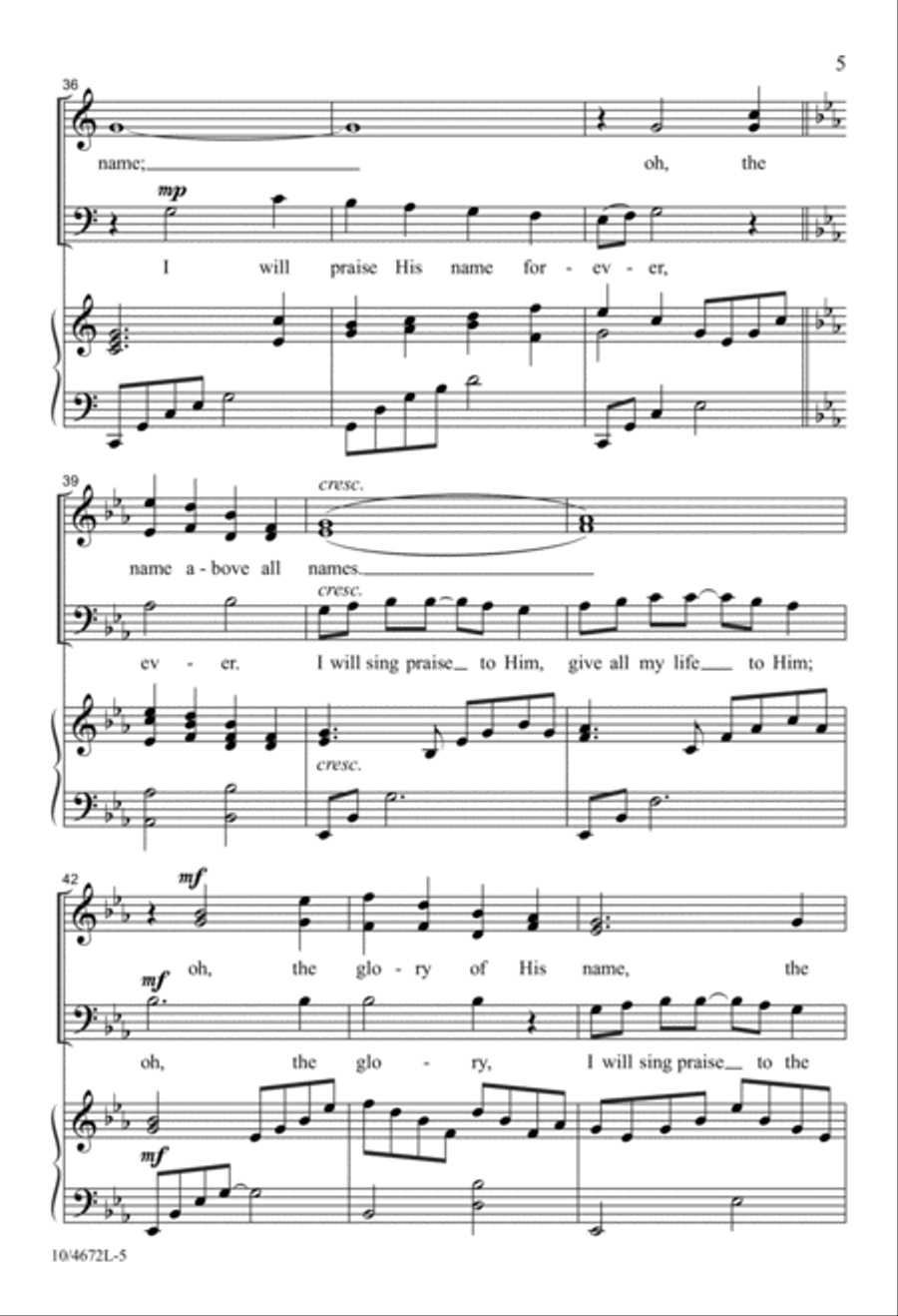 I Will Sing Praise I Will Sing Praise 3-Part scores gallery preview page 5