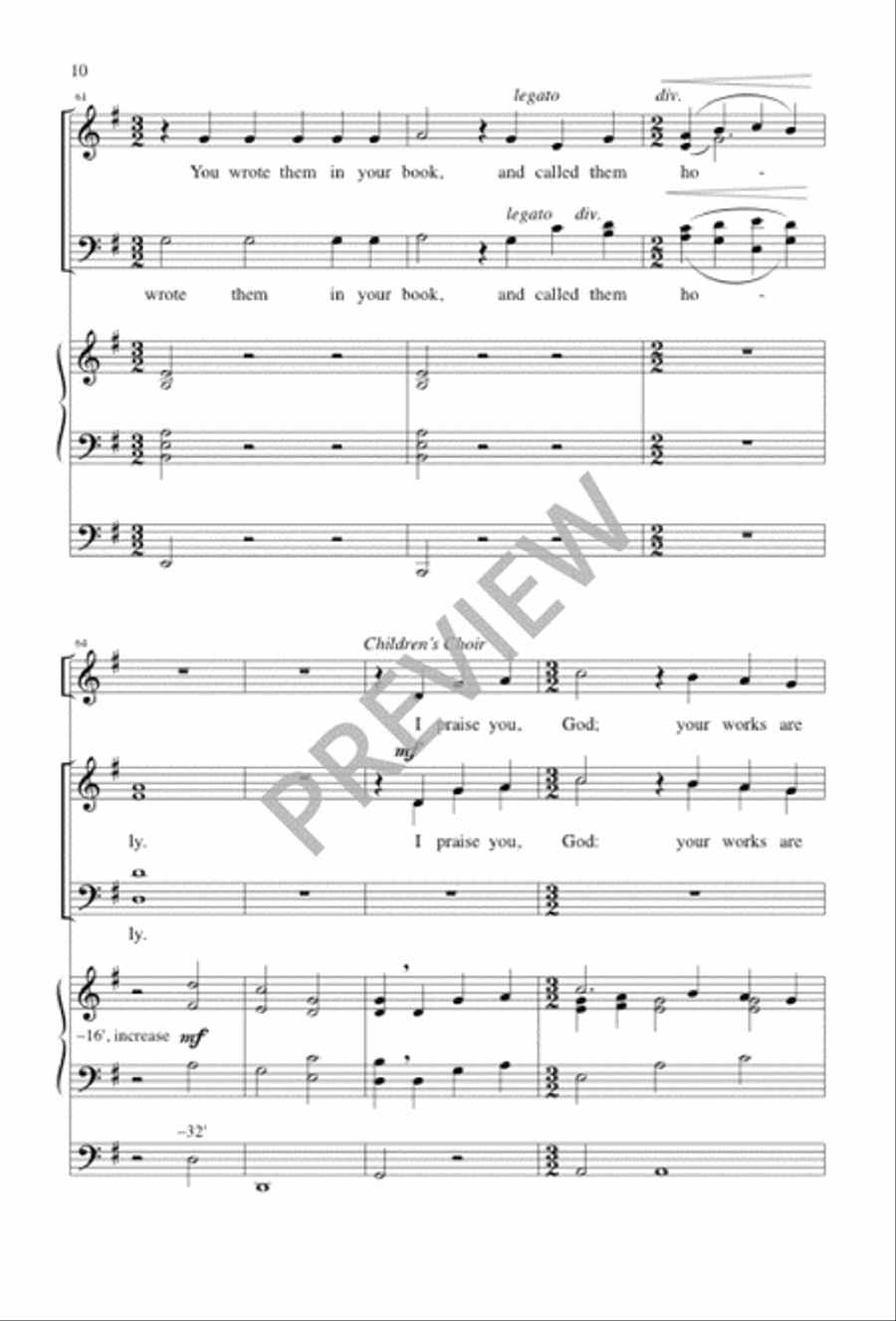 I Praise You, God I Praise You, God 4-Part scores gallery preview page 10