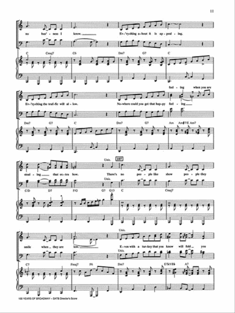 100 Years of Broadway (Medley) 4-Part scores gallery preview page 4