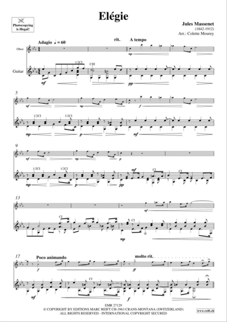 Elegie Oboe scores gallery preview page 3