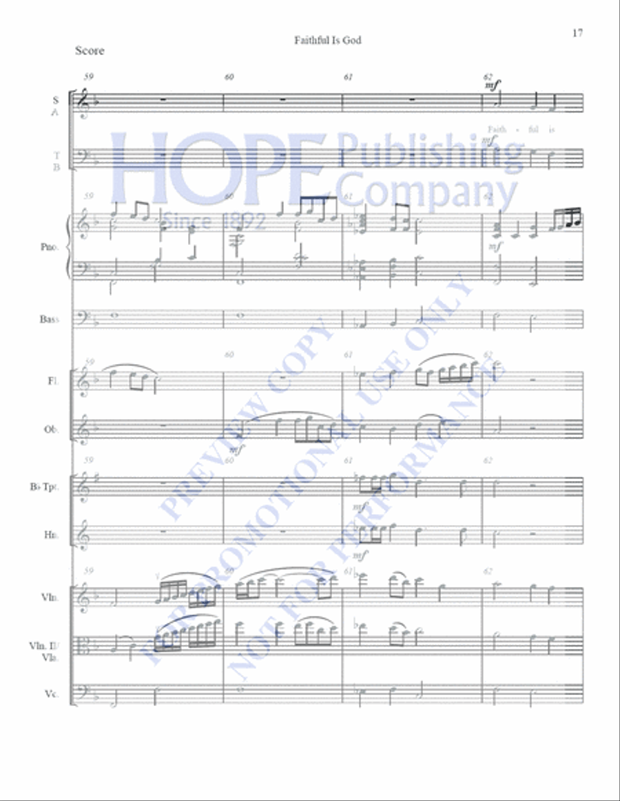 Faithful Is God Choir scores gallery preview page 17