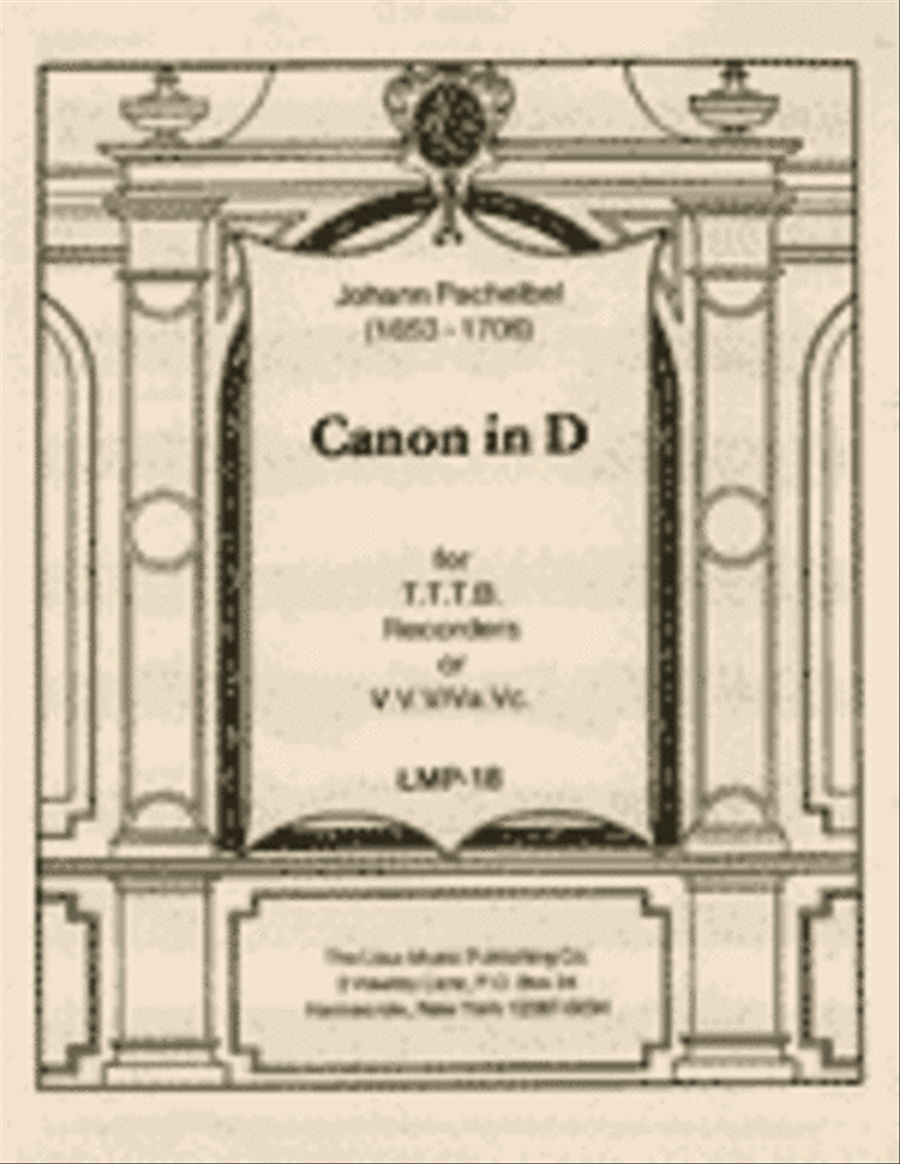 Book cover for Canon in D