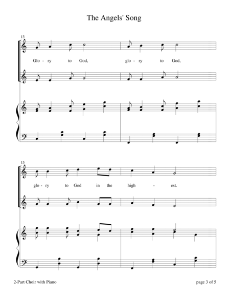 The Angels' Song (2-Part Choir, C Major) image number null