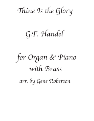 Book cover for Thine Is The Glory Organ Piano Duet
