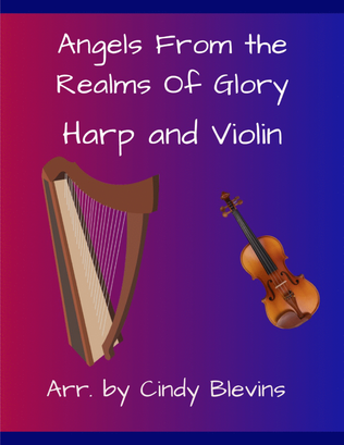 Angels From the Realms of Glory, for Harp and Violin
