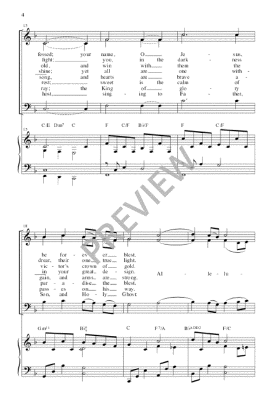 For All the Saints For All the Saints 3-Part scores gallery preview page 4
