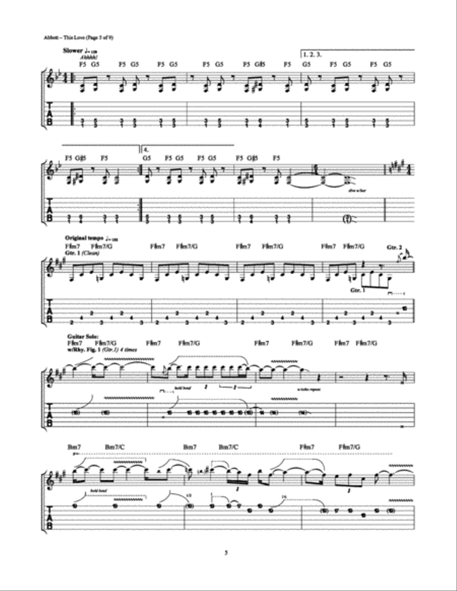 This Love Electric Guitar scores gallery preview page 5