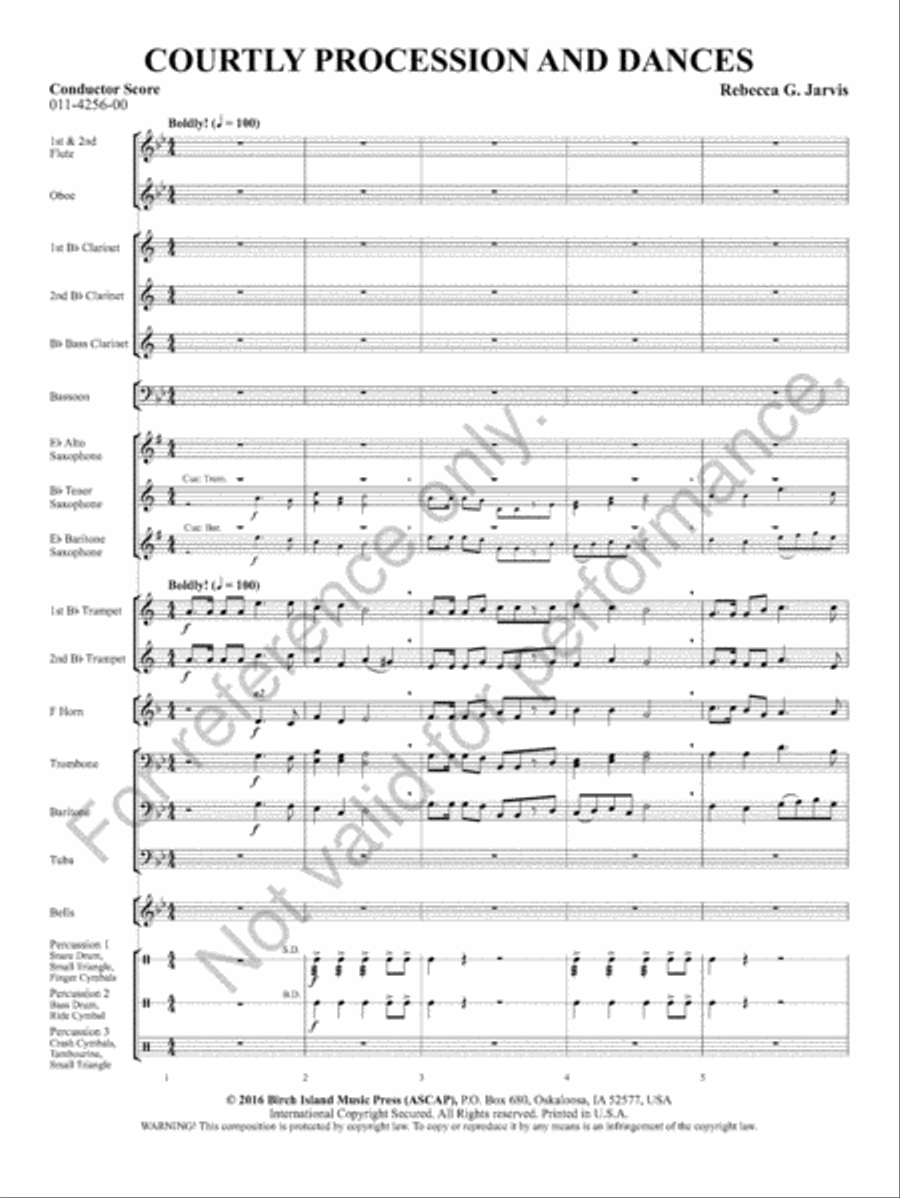 Courtly Procession And Dances Concert Band scores gallery preview page 4
