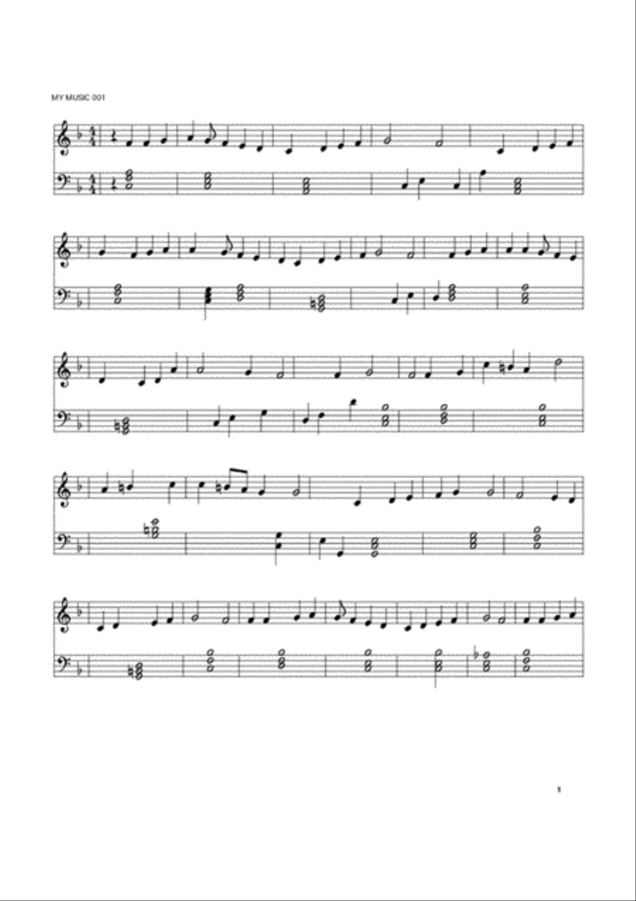inspiration inspiration Easy Piano scores gallery preview page 1