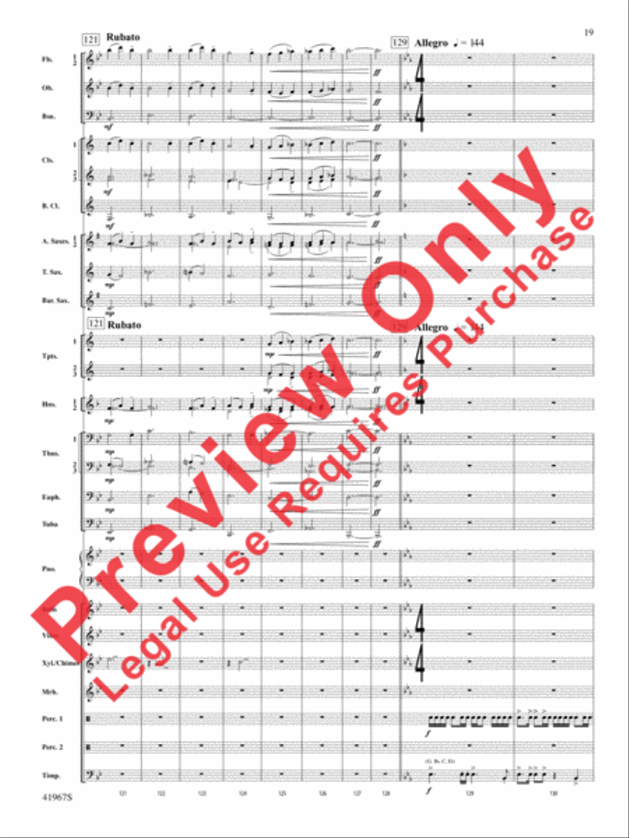 Seven Hills Overture Concert Band scores gallery preview page 20