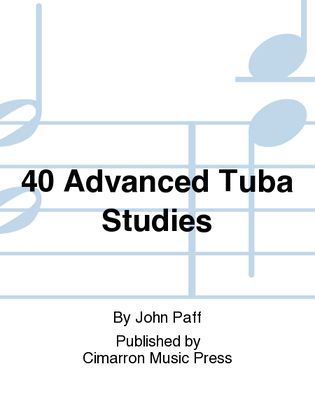Book cover for 40 Advanced Tuba Studies