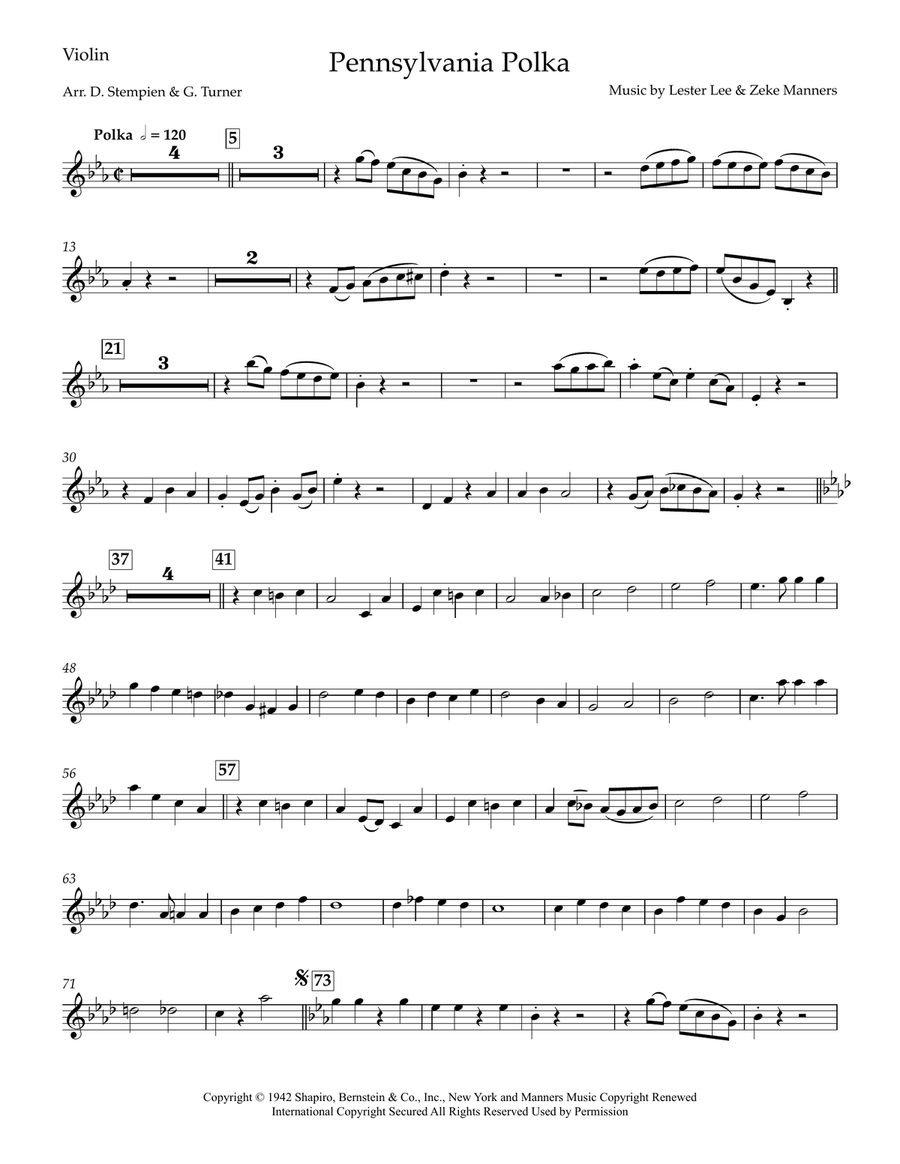 Pennsylvania Polka Piano Solo scores gallery preview page 6