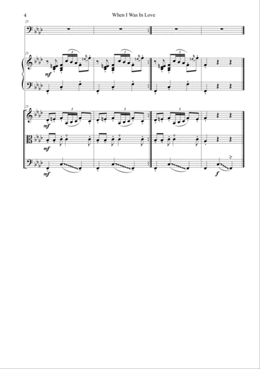 When I Was in Love Piano Quartet scores gallery preview page 4