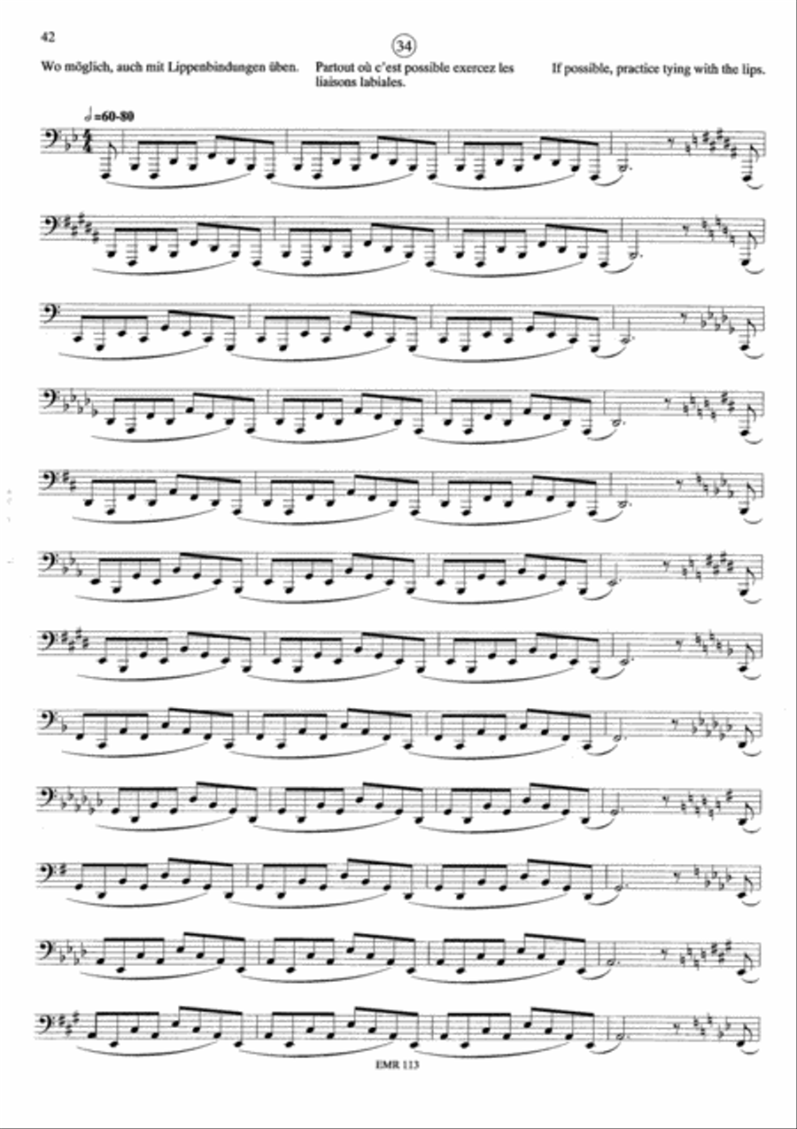 Tagliche Ubungen / Exercices Journaliers / Daily Drills Tuba scores gallery preview page 18