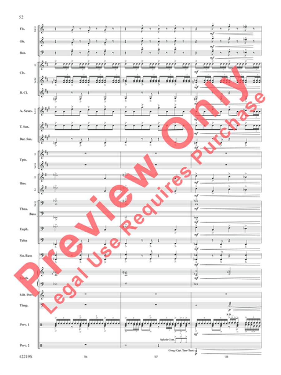 Man of Steel, Suite from Concert Band scores gallery preview page 53