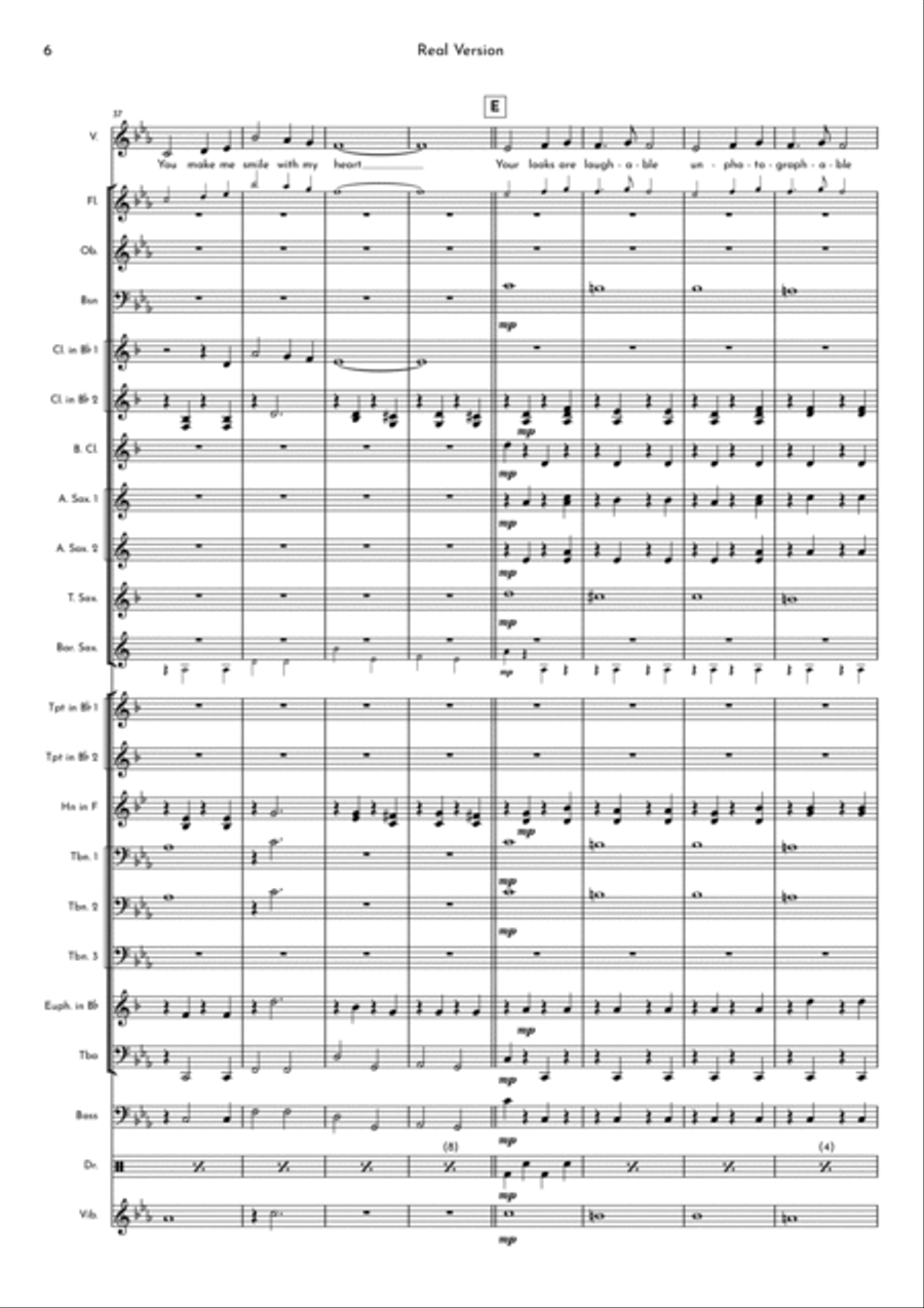 My Funny Valentine Concert Band scores gallery preview page 6