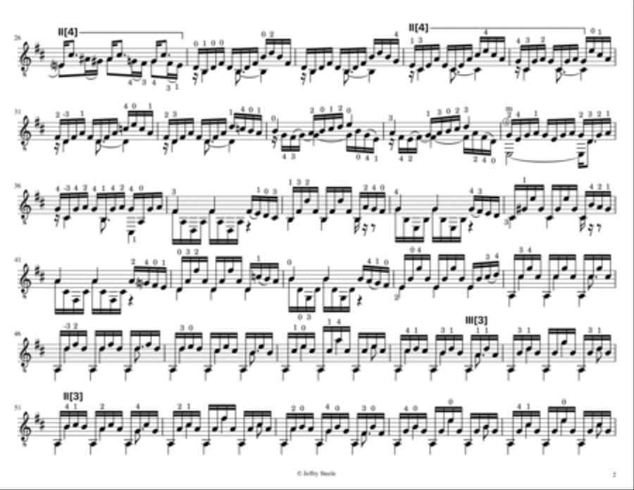 Cello Suite No. 3, BWV 1009, arranged for 8-string guitar Classical Guitar scores gallery preview page 2