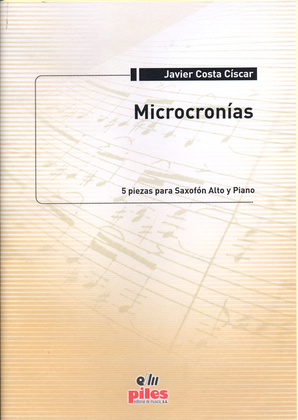 Book cover for Microcronias 5 Piezas para Sax Alto y Piano