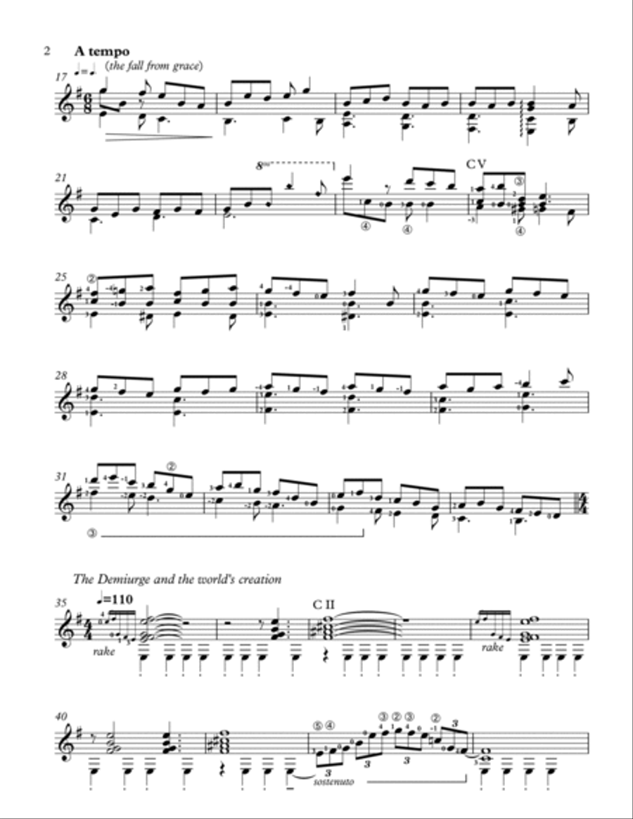 Aeons and The Demiurge Acoustic Guitar scores gallery preview page 2