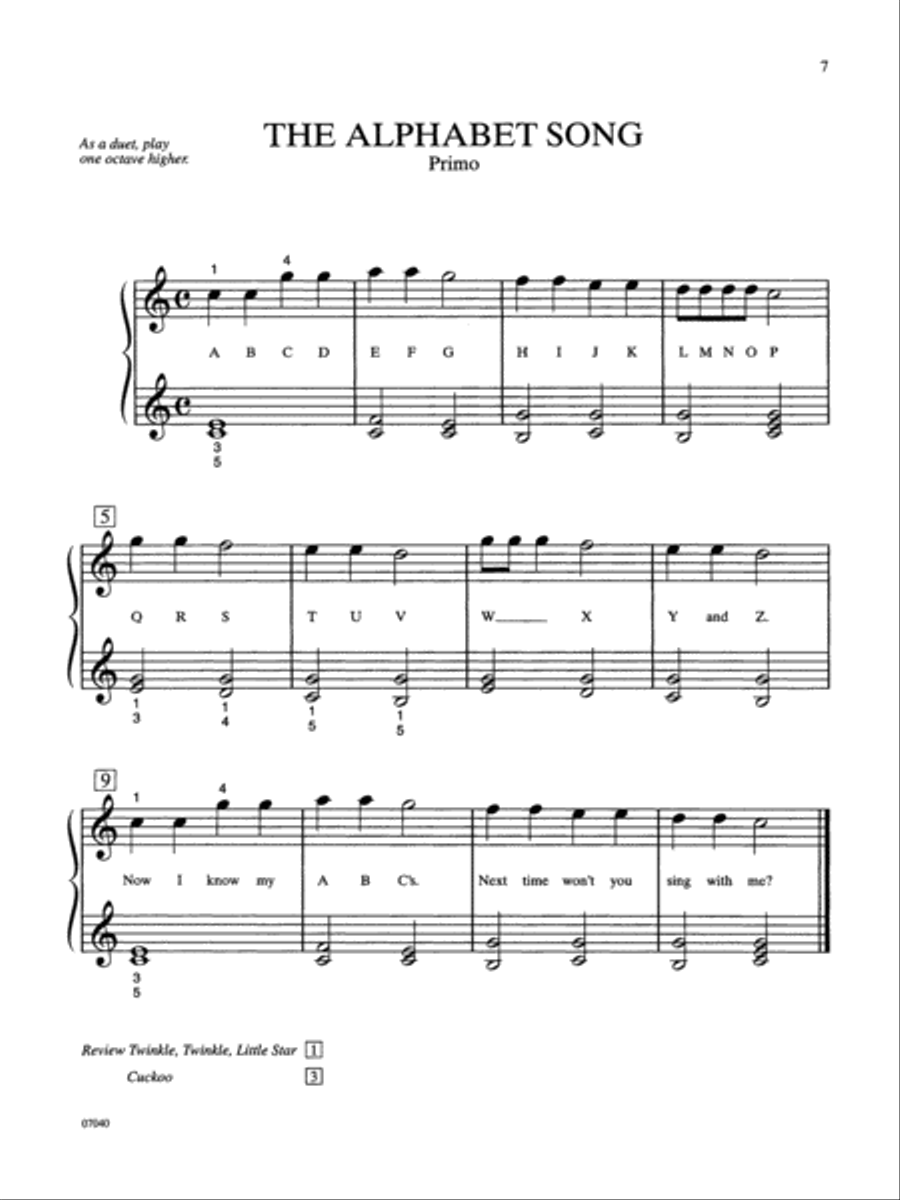 Beginning Folk Favorites, Volume 1 Easy Piano scores gallery preview page 4