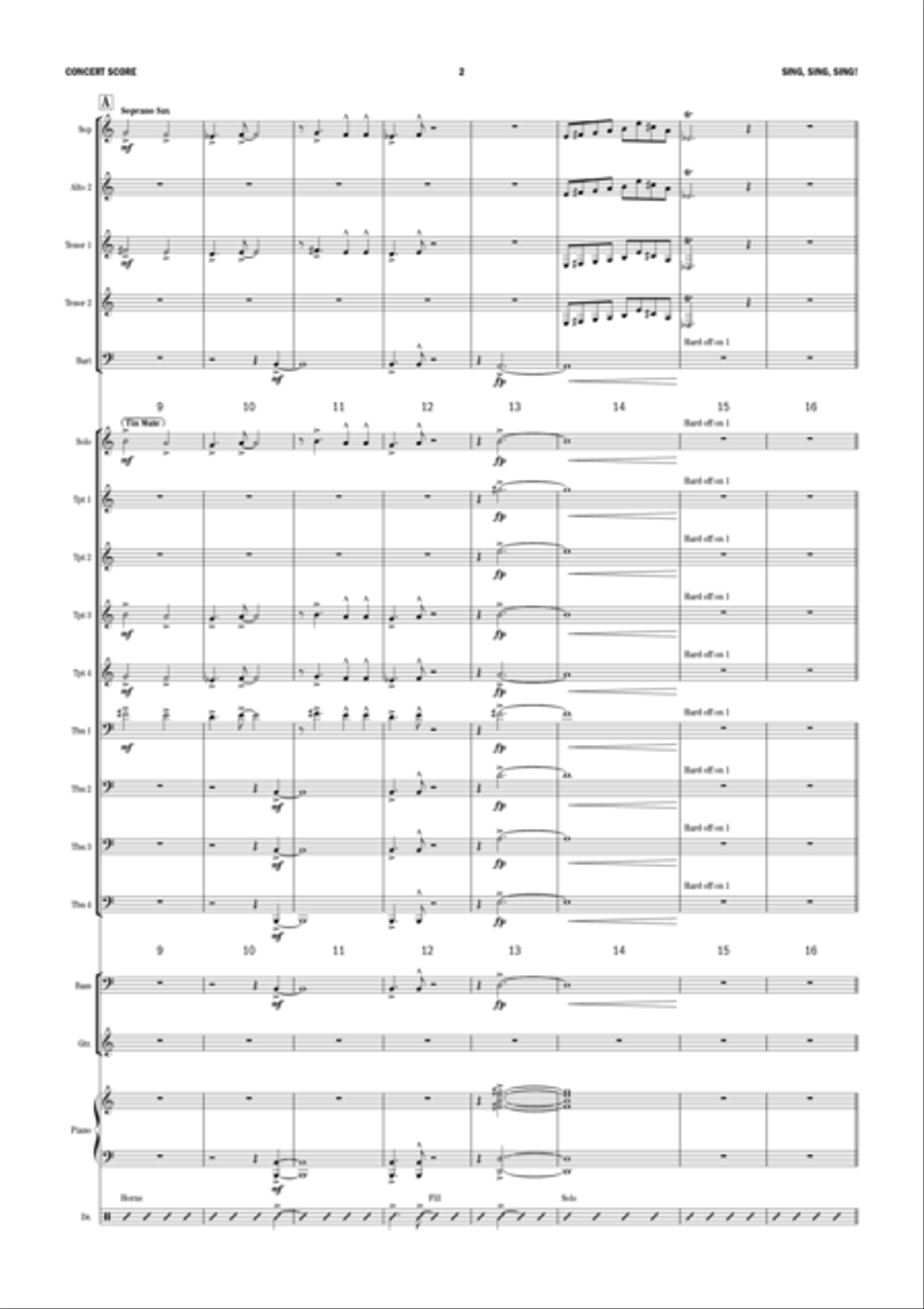 Sing, Sing, Sing Jazz Ensemble scores gallery preview page 2