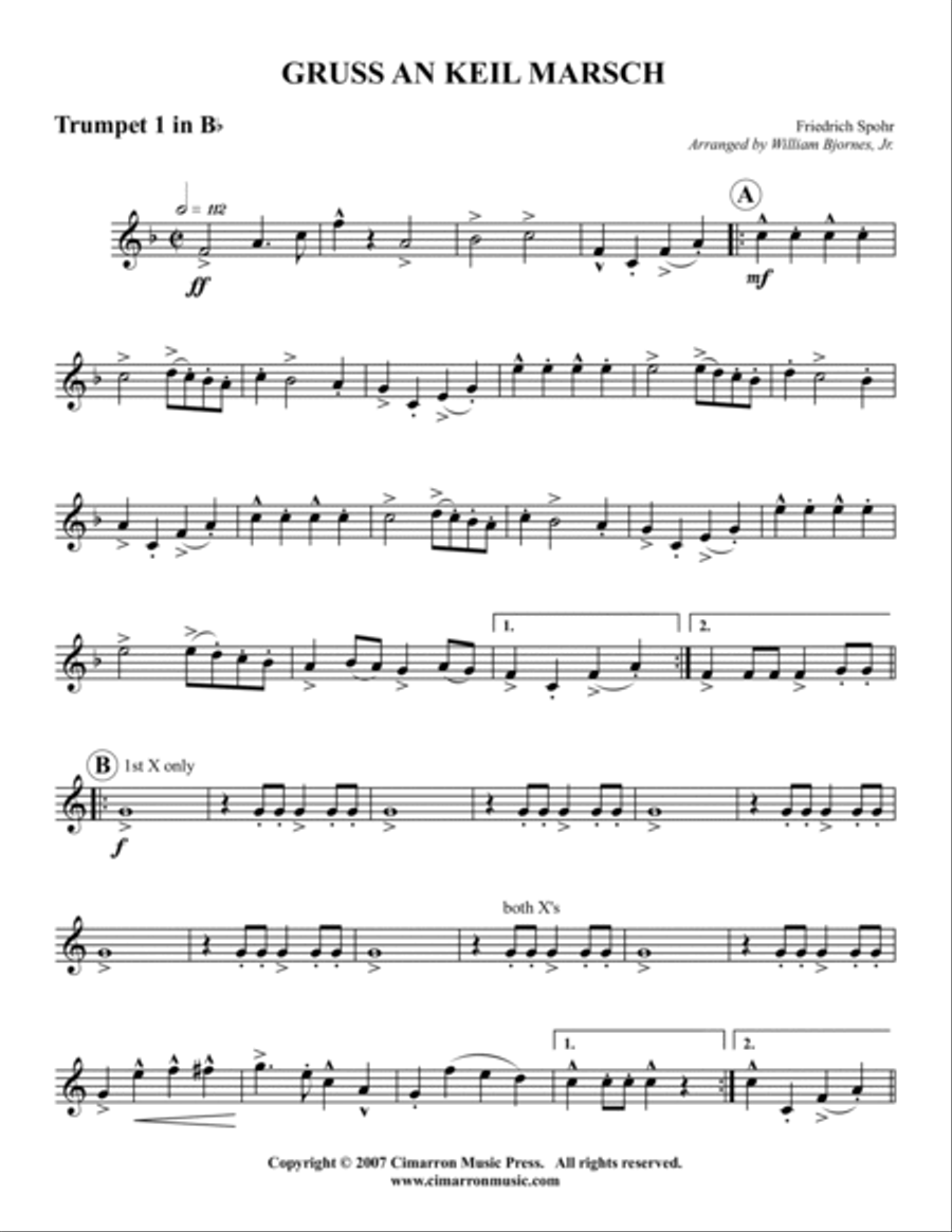 Gruss an Kiel Marsch Brass Quintet scores gallery preview page 4